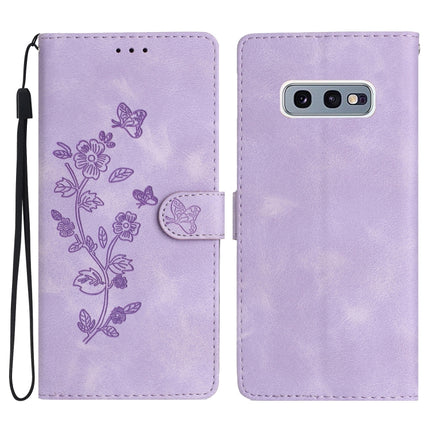 Flower Butterfly Embossing Pattern Leather Phone Case, For Samsung Galaxy A10 / M10, For Samsung Galaxy A20 / A30, For Samsung Galaxy A50, For Samsung Galaxy S10e