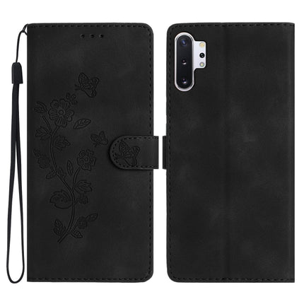 Flower Butterfly Embossing Pattern Leather Phone Case, For Samsung Galaxy Note10+, For Samsung Galaxy A20e, For Samsung Galaxy A70, For Samsung Galaxy A40