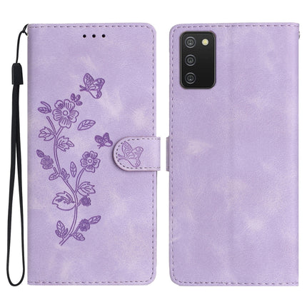 Flower Butterfly Embossing Pattern Leather Phone Case, For Samsung Galaxy S21 5G, For Samsung Galaxy S21+ 5G, For Samsung Galaxy S21 Ultra 5G, For Samsung Galaxy A02s EU