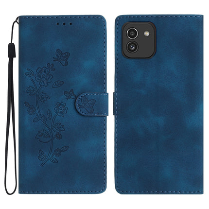 Flower Butterfly Embossing Pattern Leather Phone Case, For Samsung Galaxy A73 5G, For Samsung Galaxy A03 Core, For Samsung Galaxy A33 5G, For Samsung Galaxy A03 164