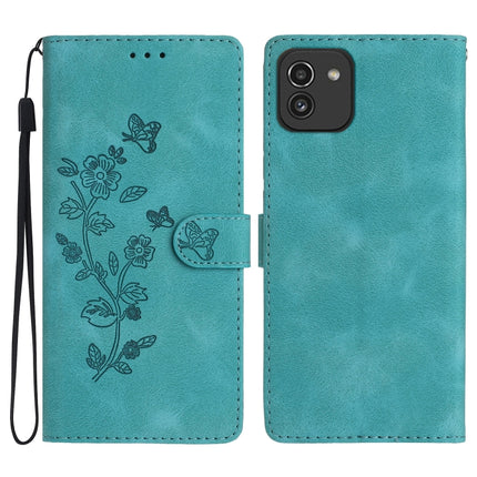 Flower Butterfly Embossing Pattern Leather Phone Case, For Samsung Galaxy A73 5G, For Samsung Galaxy A03 Core, For Samsung Galaxy A33 5G, For Samsung Galaxy A03 164