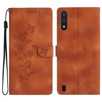 Flower Butterfly Embossing Pattern Leather Phone Case, For Samsung Galaxy A10 / M10, For Samsung Galaxy A20 / A30, For Samsung Galaxy A50, For Samsung Galaxy S10e