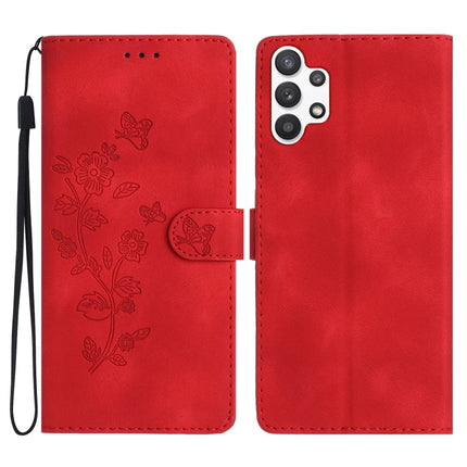 Flower Butterfly Embossing Pattern Leather Phone Case, For Samsung Galaxy A13 4G, For Samsung Galaxy M52, For Samsung Galaxy S22 Ultra 5G, For Samsung Galaxy S22+ 5G