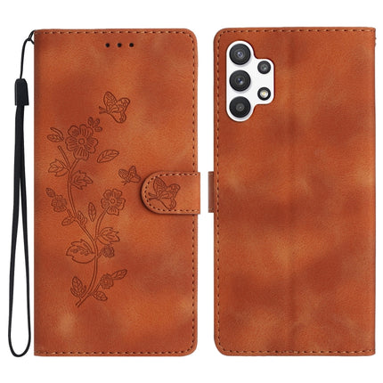 Flower Butterfly Embossing Pattern Leather Phone Case, For Samsung Galaxy A13 4G, For Samsung Galaxy M52, For Samsung Galaxy S22 Ultra 5G, For Samsung Galaxy S22+ 5G