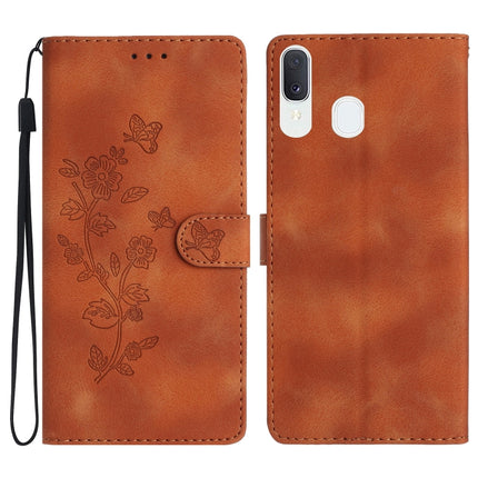 Flower Butterfly Embossing Pattern Leather Phone Case, For Samsung Galaxy A10 / M10, For Samsung Galaxy A20 / A30, For Samsung Galaxy A50, For Samsung Galaxy S10e