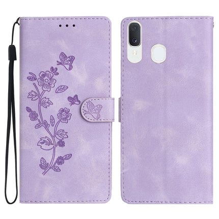 Flower Butterfly Embossing Pattern Leather Phone Case, For Samsung Galaxy A10 / M10, For Samsung Galaxy A20 / A30, For Samsung Galaxy A50, For Samsung Galaxy S10e