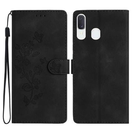 Flower Butterfly Embossing Pattern Leather Phone Case, For Samsung Galaxy A10 / M10, For Samsung Galaxy A20 / A30, For Samsung Galaxy A50, For Samsung Galaxy S10e