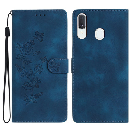 Flower Butterfly Embossing Pattern Leather Phone Case, For Samsung Galaxy Note10+, For Samsung Galaxy A20e, For Samsung Galaxy A70, For Samsung Galaxy A40