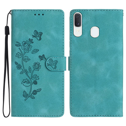 Flower Butterfly Embossing Pattern Leather Phone Case, For Samsung Galaxy Note10+, For Samsung Galaxy A20e, For Samsung Galaxy A70, For Samsung Galaxy A40