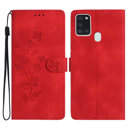 Flower Butterfly Embossing Pattern Leather Phone Case, For Samsung Galaxy A21s, For Samsung Galaxy S20 Ultra, For Samsung Galaxy S20, For Samsung Galaxy S20+