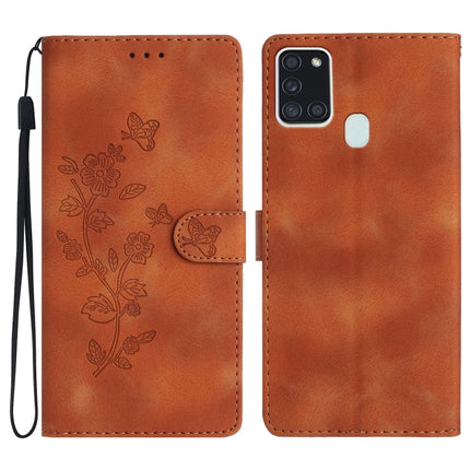 Flower Butterfly Embossing Pattern Leather Phone Case, For Samsung Galaxy A21s, For Samsung Galaxy S20 Ultra, For Samsung Galaxy S20, For Samsung Galaxy S20+
