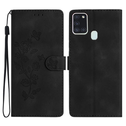 Flower Butterfly Embossing Pattern Leather Phone Case, For Samsung Galaxy A21s, For Samsung Galaxy S20 Ultra, For Samsung Galaxy S20, For Samsung Galaxy S20+