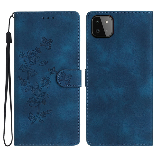 Flower Butterfly Embossing Pattern Leather Phone Case, For Samsung Galaxy A22 4G, For Samsung Galaxy A22 5G, For Samsung Galaxy S21 FE 5G, For Samsung Galaxy A02s / F02s 164