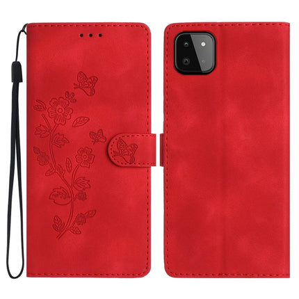 Flower Butterfly Embossing Pattern Leather Phone Case, For Samsung Galaxy A22 4G, For Samsung Galaxy A22 5G, For Samsung Galaxy S21 FE 5G, For Samsung Galaxy A02s / F02s 164