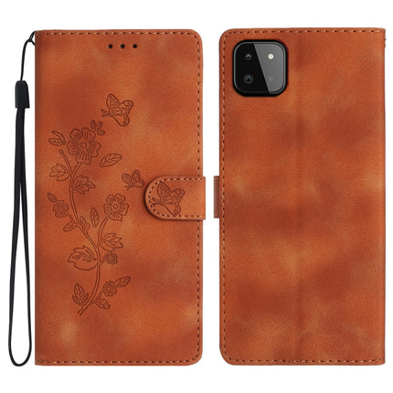Flower Butterfly Embossing Pattern Leather Phone Case, For Samsung Galaxy A22 4G, For Samsung Galaxy A22 5G, For Samsung Galaxy S21 FE 5G, For Samsung Galaxy A02s / F02s 164