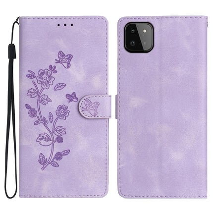 Flower Butterfly Embossing Pattern Leather Phone Case, For Samsung Galaxy A22 4G, For Samsung Galaxy A22 5G, For Samsung Galaxy S21 FE 5G, For Samsung Galaxy A02s / F02s 164