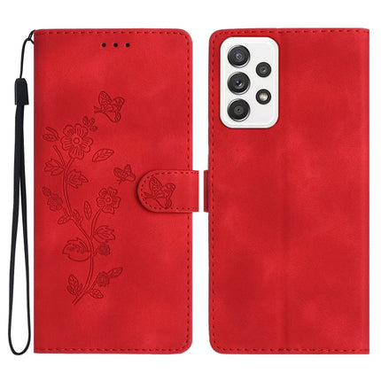 Flower Butterfly Embossing Pattern Leather Phone Case, For Samsung Galaxy A15, For Samsung Galaxy A35 5G, For Samsung Galaxy A23 5G, For Samsung Galaxy S24 Ultra 5G