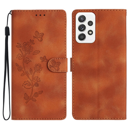 Flower Butterfly Embossing Pattern Leather Phone Case, For Samsung Galaxy A15, For Samsung Galaxy A35 5G, For Samsung Galaxy A23 5G, For Samsung Galaxy S24 Ultra 5G