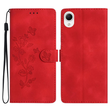 Flower Butterfly Embossing Pattern Leather Phone Case, For Samsung Galaxy A54 5G, For Samsung Galaxy A23e / A23s, For Samsung Galaxy A04e, For Samsung Galaxy S23 Ultra 5G