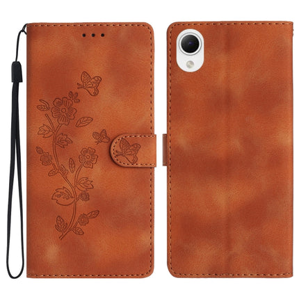 Flower Butterfly Embossing Pattern Leather Phone Case, For Samsung Galaxy A54 5G, For Samsung Galaxy A23e / A23s, For Samsung Galaxy A04e, For Samsung Galaxy S23 Ultra 5G