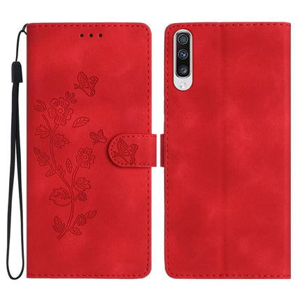 Flower Butterfly Embossing Pattern Leather Phone Case, For Samsung Galaxy Note10+, For Samsung Galaxy A20e, For Samsung Galaxy A70, For Samsung Galaxy A40