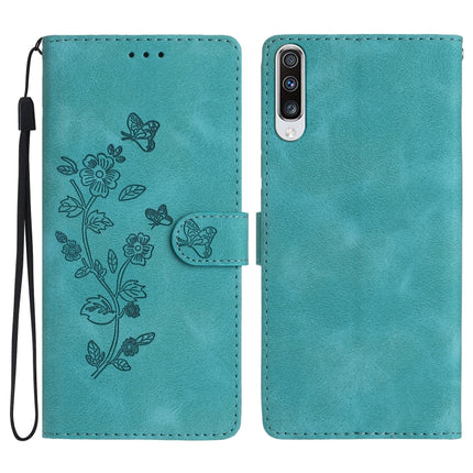 Flower Butterfly Embossing Pattern Leather Phone Case, For Samsung Galaxy Note10+, For Samsung Galaxy A20e, For Samsung Galaxy A70, For Samsung Galaxy A40
