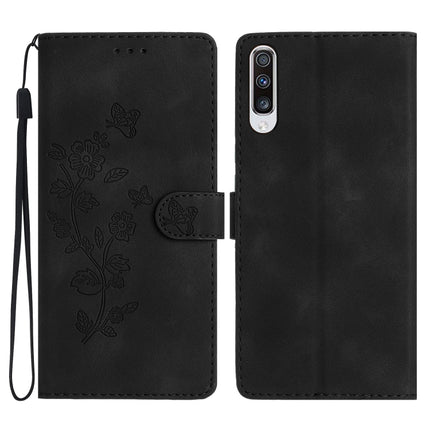 Flower Butterfly Embossing Pattern Leather Phone Case, For Samsung Galaxy Note10+, For Samsung Galaxy A20e, For Samsung Galaxy A70, For Samsung Galaxy A40