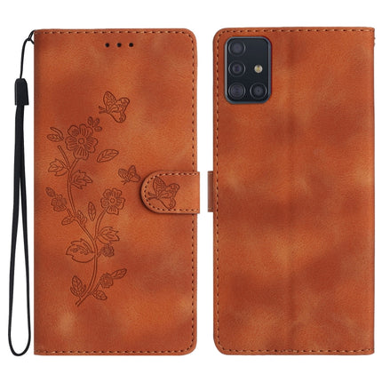 Flower Butterfly Embossing Pattern Leather Phone Case, For Samsung Galaxy A71 4G, For Samsung Galaxy A51 4G, For Samsung Galaxy A20s, For Samsung Galaxy Note10