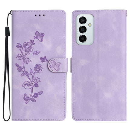 Flower Butterfly Embossing Pattern Leather Phone Case, For Samsung Galaxy S20 FE, For Samsung Galaxy M53, For Samsung Galaxy M23, For Samsung Galaxy A53 5G