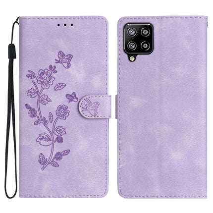 Flower Butterfly Embossing Pattern Leather Phone Case, For Samsung Galaxy S22 5G, For Samsung Galaxy A13 5G, For Samsung Galaxy M32, For Samsung Galaxy A41