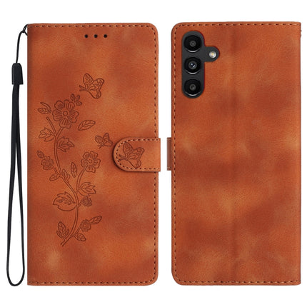 Flower Butterfly Embossing Pattern Leather Phone Case, For Samsung Galaxy A25 5G, For Samsung Galaxy S24+ 5G, For Samsung Galaxy S23 FE 5G, For Samsung Galaxy A05