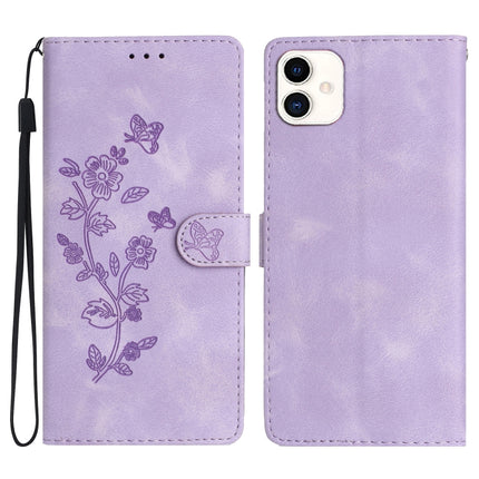 Flower Butterfly Embossing Pattern Leather Phone Case, For Samsung Galaxy S24 Ultra 5G, For Samsung Galaxy S24+ 5G, For Samsung Galaxy S23 FE 5G, For Samsung Galaxy A05