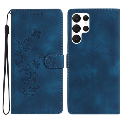 Flower Butterfly Embossing Pattern Leather Phone Case, For Samsung Galaxy S24 Ultra 5G, For Samsung Galaxy A25 5G, For Samsung Galaxy A15, For Samsung Galaxy A35 5G