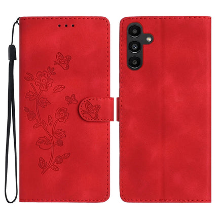 Flower Butterfly Embossing Pattern Leather Phone Case, For Samsung Galaxy S24 Ultra 5G, For Samsung Galaxy A25 5G, For Samsung Galaxy A15, For Samsung Galaxy A35 5G