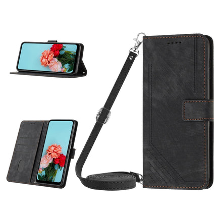 Skin Feel Stripe Pattern Leather Phone Case with Lanyard, For Infinix Zero 30 4G, For Infinix Zero 30 5G, For Infinix Hot 30 Play NFC, For Infinix Note 30/Note 30 5G