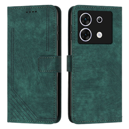 Skin Feel Stripe Pattern Leather Phone Case with Lanyard, For Infinix Zero 30 4G, For Infinix Zero 30 5G, For Infinix Hot 30 Play NFC, For Infinix Note 30/Note 30 5G