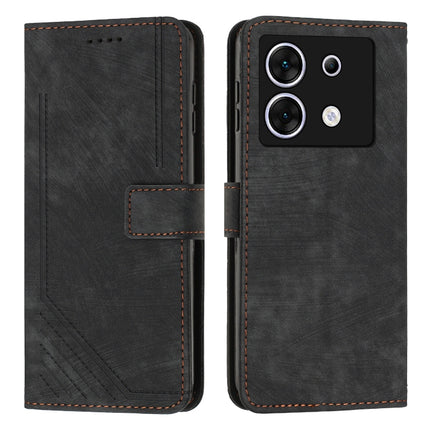 Skin Feel Stripe Pattern Leather Phone Case with Lanyard, For Infinix Zero 30 4G, For Infinix Zero 30 5G, For Infinix Hot 30 Play NFC, For Infinix Note 30/Note 30 5G