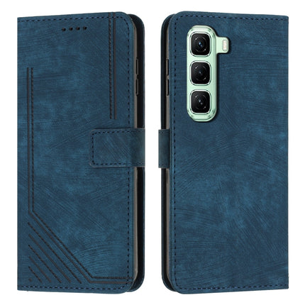 Skin Feel Stripe Pattern Leather Phone Case with Lanyard, For Infinix Note 50 Pro+, For Infinix Note 50 4G / 50 Pro 4G, For Infinix Hot 50 Pro 4G, For Infinix Hot 50i