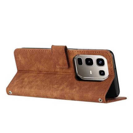 Skin Feel Stripe Pattern Leather Phone Case with Lanyard, For Infinix Note 50 Pro+, For Infinix Note 50 4G / 50 Pro 4G, For Infinix Hot 50 Pro 4G, For Infinix Hot 50i