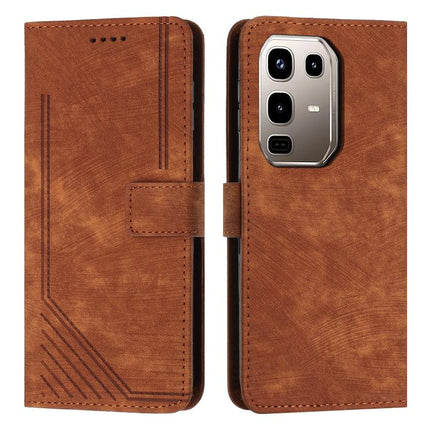 Skin Feel Stripe Pattern Leather Phone Case with Lanyard, For Infinix Smart 10 4G, For Infinix GT 30 Pro, For Infinix Note 50s, For Infinix Note 50x