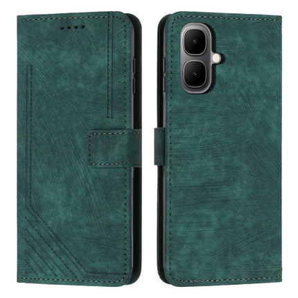 Skin Feel Stripe Pattern Leather Phone Case with Lanyard, For Infinix Smart 10 4G, For Infinix GT 30 Pro, For Infinix Note 50s, For Infinix Note 50x