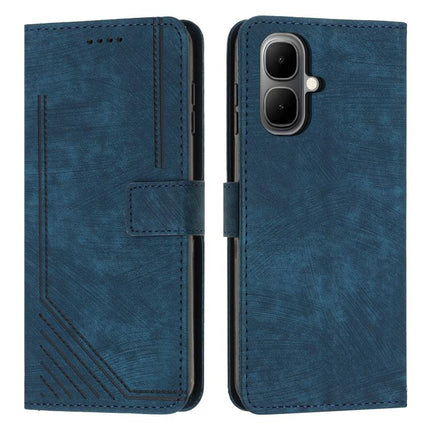 Skin Feel Stripe Pattern Leather Phone Case with Lanyard, For Infinix Smart 10 4G, For Infinix GT 30 Pro, For Infinix Note 50s, For Infinix Note 50x