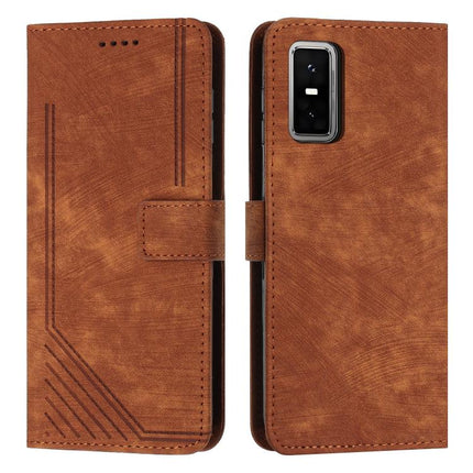 Skin Feel Stripe Pattern Leather Phone Case with Lanyard, For Infinix Smart 10 4G, For Infinix GT 30 Pro, For Infinix Note 50s, For Infinix Note 50x