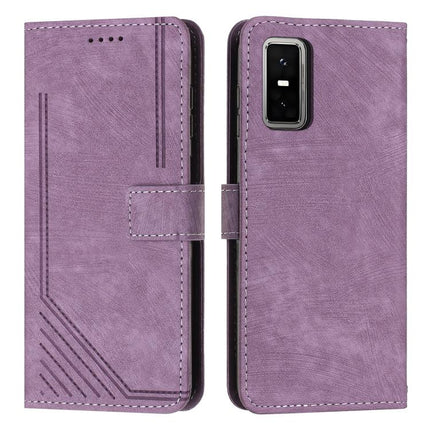 Skin Feel Stripe Pattern Leather Phone Case with Lanyard, For Infinix Smart 10 4G, For Infinix GT 30 Pro, For Infinix Note 50s, For Infinix Note 50x