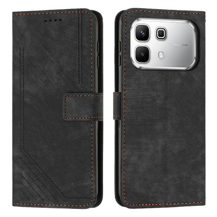 Skin Feel Stripe Pattern Leather Phone Case with Lanyard, For Infinix Hot 70 5G, For Infinix Note Edge 5G, For Infinix Smart 20 4G, For Infinix Note 60 / 60 Pro 5G