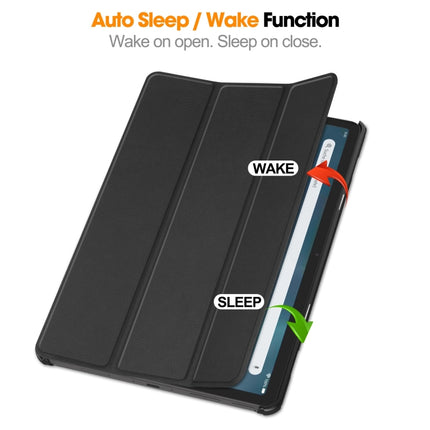 Custer Pure Color 3-Fold Holder Smart Leather Tablet Case, For  Amazon Fire Max 11