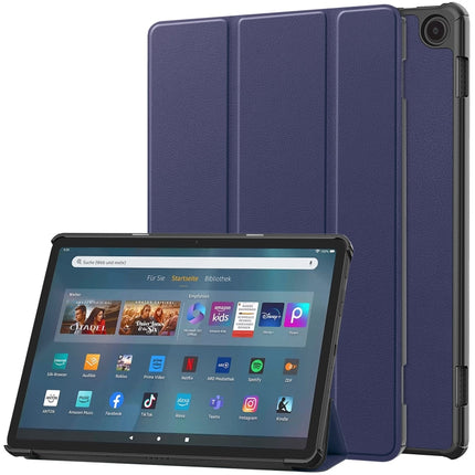 Custer Pure Color 3-Fold Holder Smart Leather Tablet Case, For  Amazon Fire Max 11
