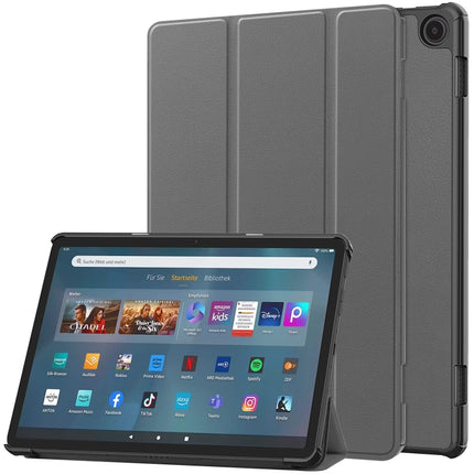 Custer Pure Color 3-Fold Holder Smart Leather Tablet Case, For  Amazon Fire Max 11