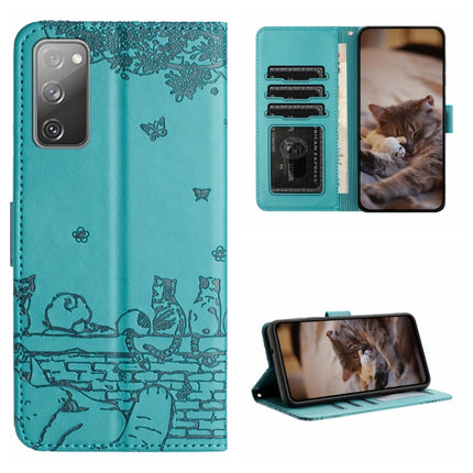 Cat Embossing Pattern Leather Phone Case with Lanyard, For Samsung Galaxy S23 FE, For Samsung Galaxy S23 Ultra, For Samsung Galaxy S23, For Samsung Galaxy S20 FE