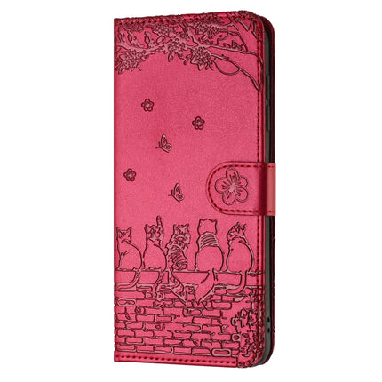 Cat Embossing Pattern Leather Phone Case with Lanyard, For Samsung Galaxy S23 FE, For Samsung Galaxy S23 Ultra, For Samsung Galaxy S23, For Samsung Galaxy S20 FE